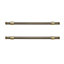 GoodHome Dukkah Brass effect Kitchen cabinets Handle (L)25.7cm, Pack of 2