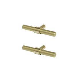 GoodHome Dukkah Brass effect Kitchen cabinets Pull Handle (L)65mm