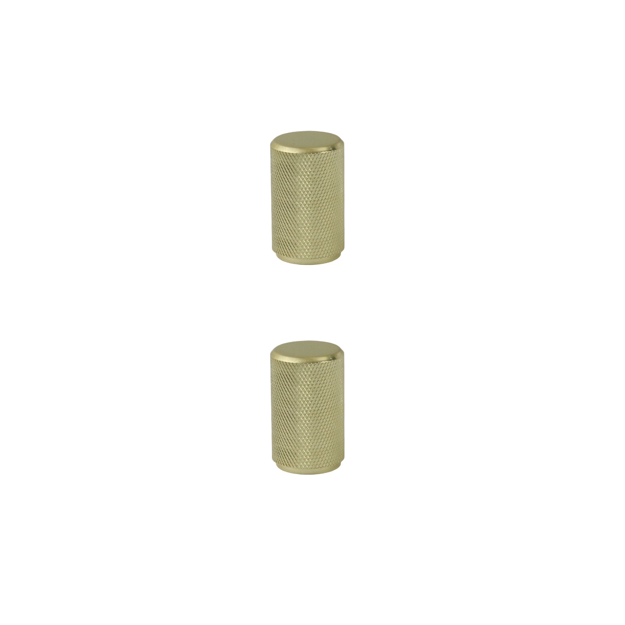 GoodHome Dukkah Brass effect Kitchen cabinets Round Pull Handle (L)1.8cm (D)30mm, Pack of 2