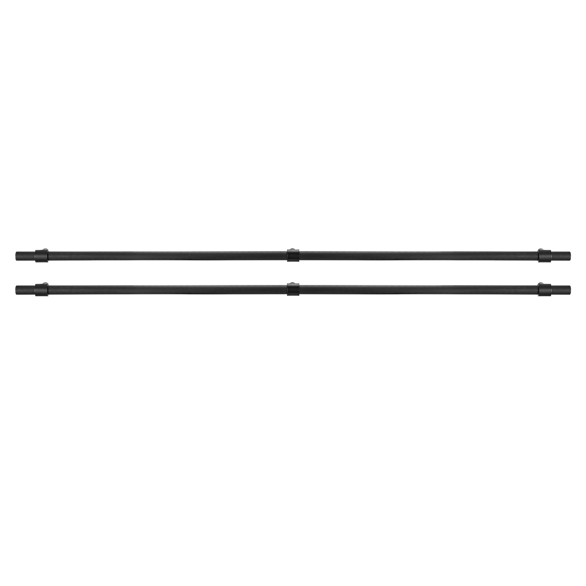 GoodHome Dukkah Matt Black Kitchen cabinets Bar Pull Handle (L)70.5cm (D)35mm, Pack of 2