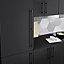 GoodHome Dukkah Matt Black Kitchen cabinets Handle (L)70.5cm, Pack of 2