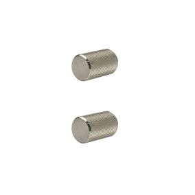 GoodHome Dukkah Satin Nickel effect Kitchen cabinets Handle (L)1.8cm, Pack of 2