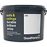 GoodHome Durable Brilliant white Silk Emulsion paint, 2.5L