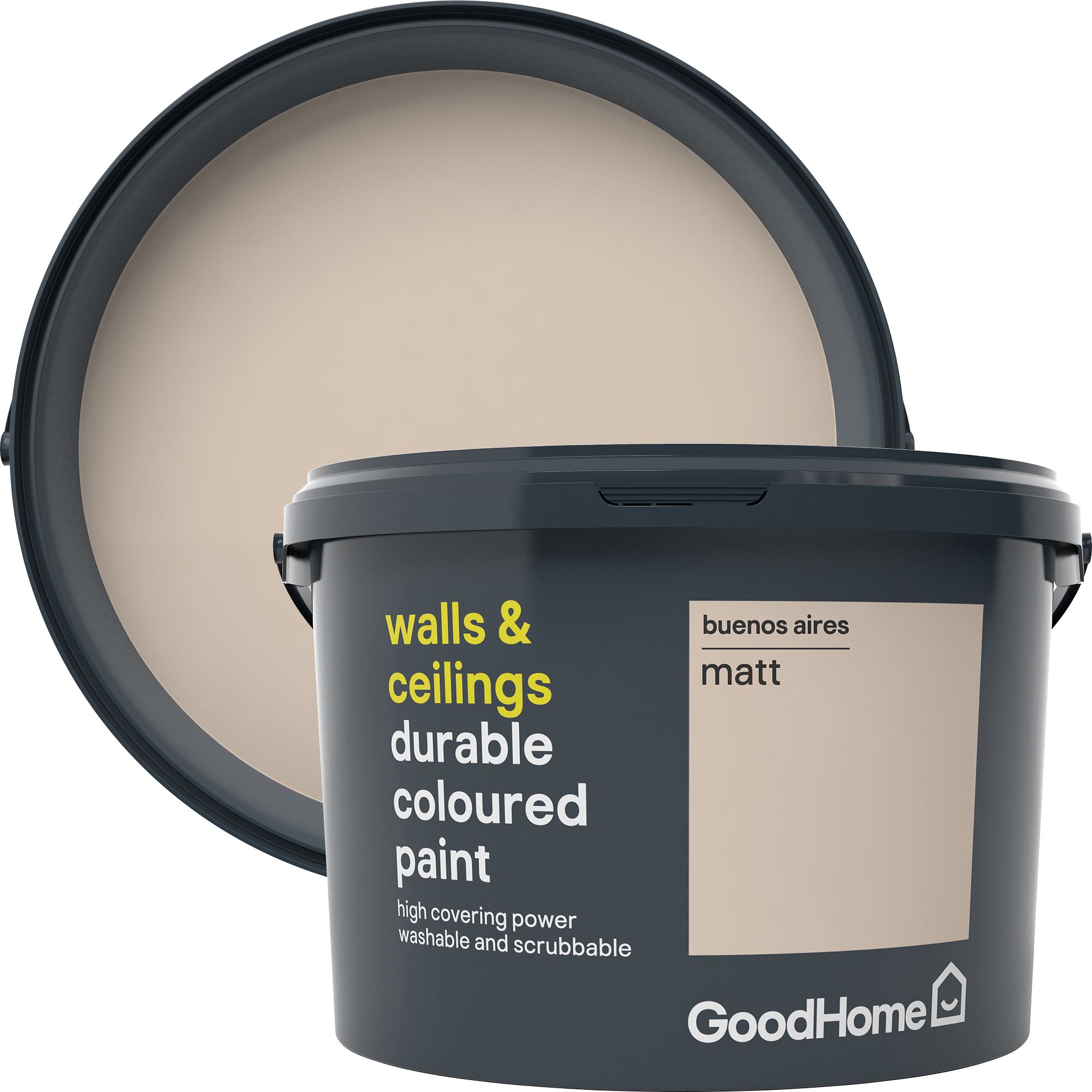GoodHome Durable Buenos aires Matt Emulsion paint, 2.5L