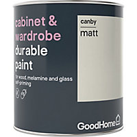 GoodHome Durable Canby Matt Cabinet & wardrobe paint, 750ml