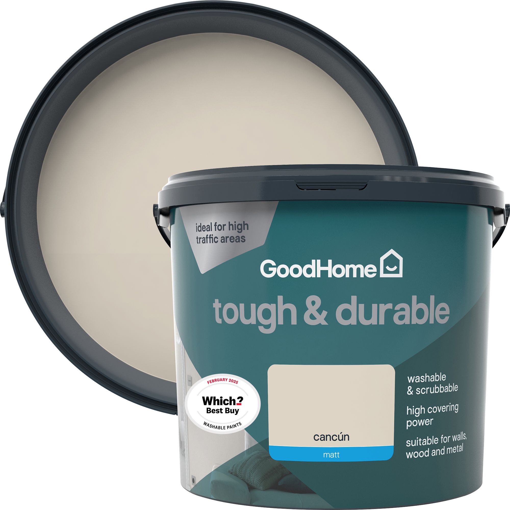 GoodHome Durable Cancun Matt Emulsion paint, 5L