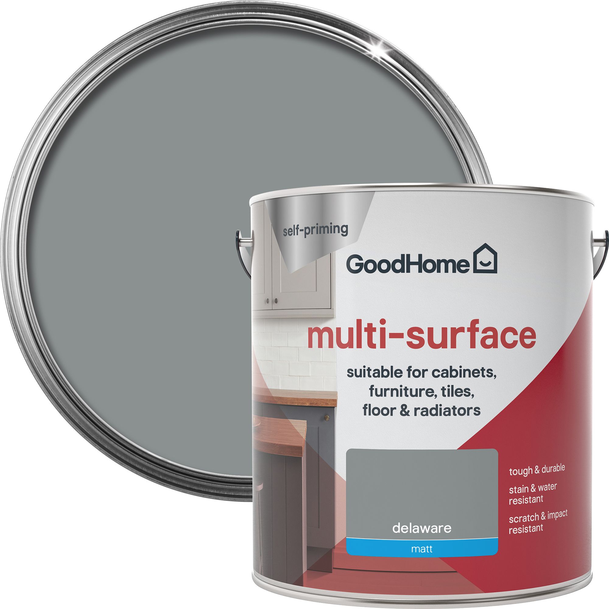 GoodHome Durable Liberty Matt Multi-surface Paint, 2L At, 59% OFF