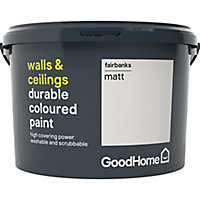 GoodHome Durable Fairbanks Matt Emulsion paint, 2.5L
