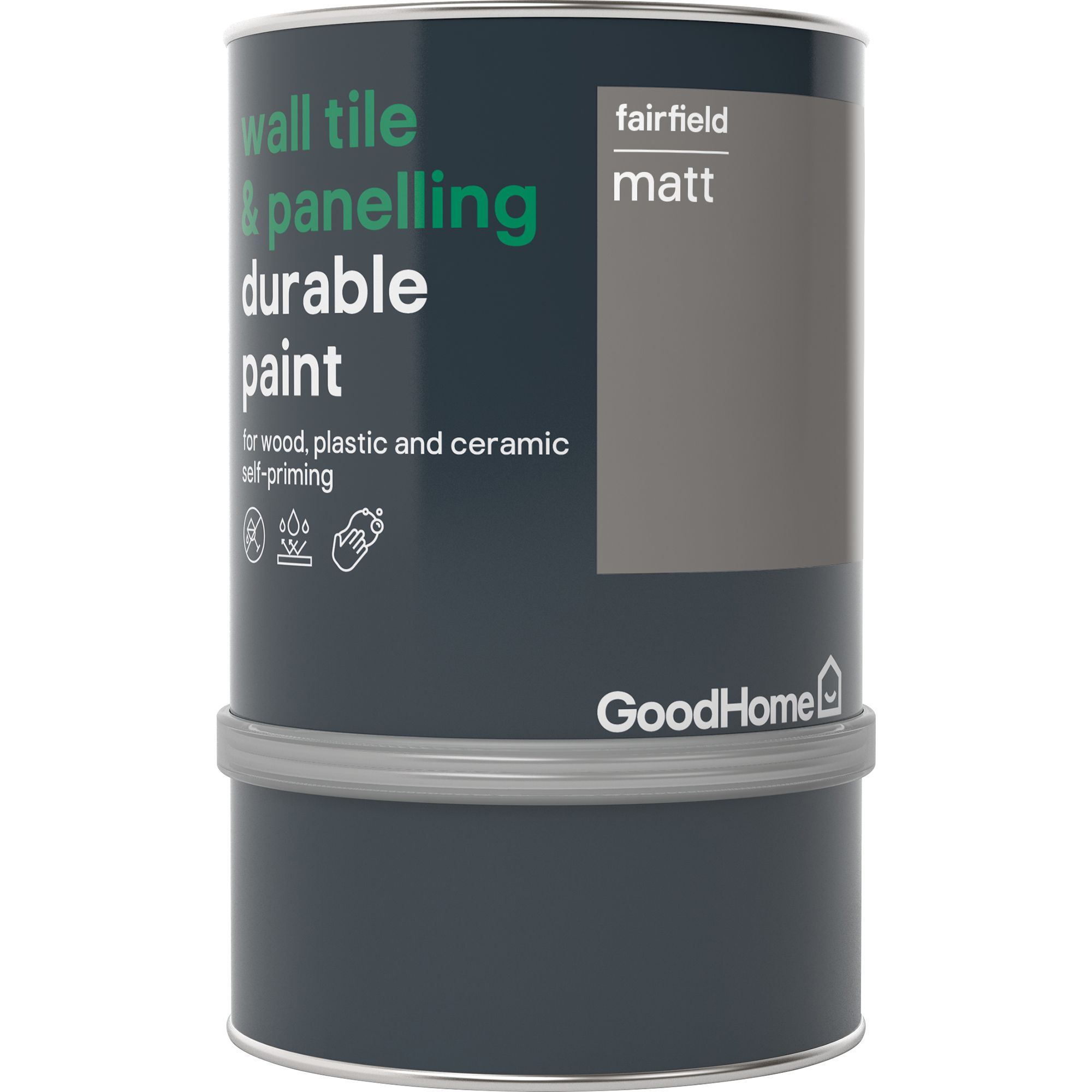GoodHome Durable Fairfield Matt Living area Wall tile & panelling paint, 750ml