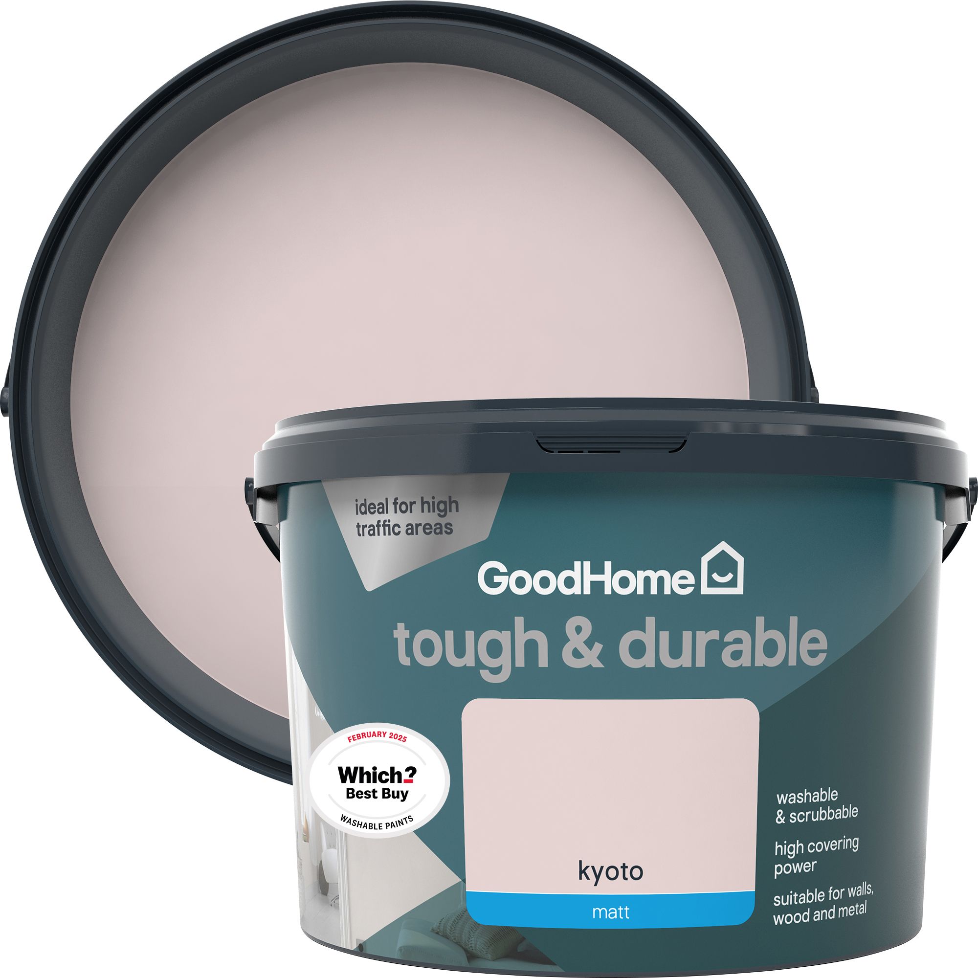 GoodHome Durable Kyoto Matt Emulsion paint, 2.5L