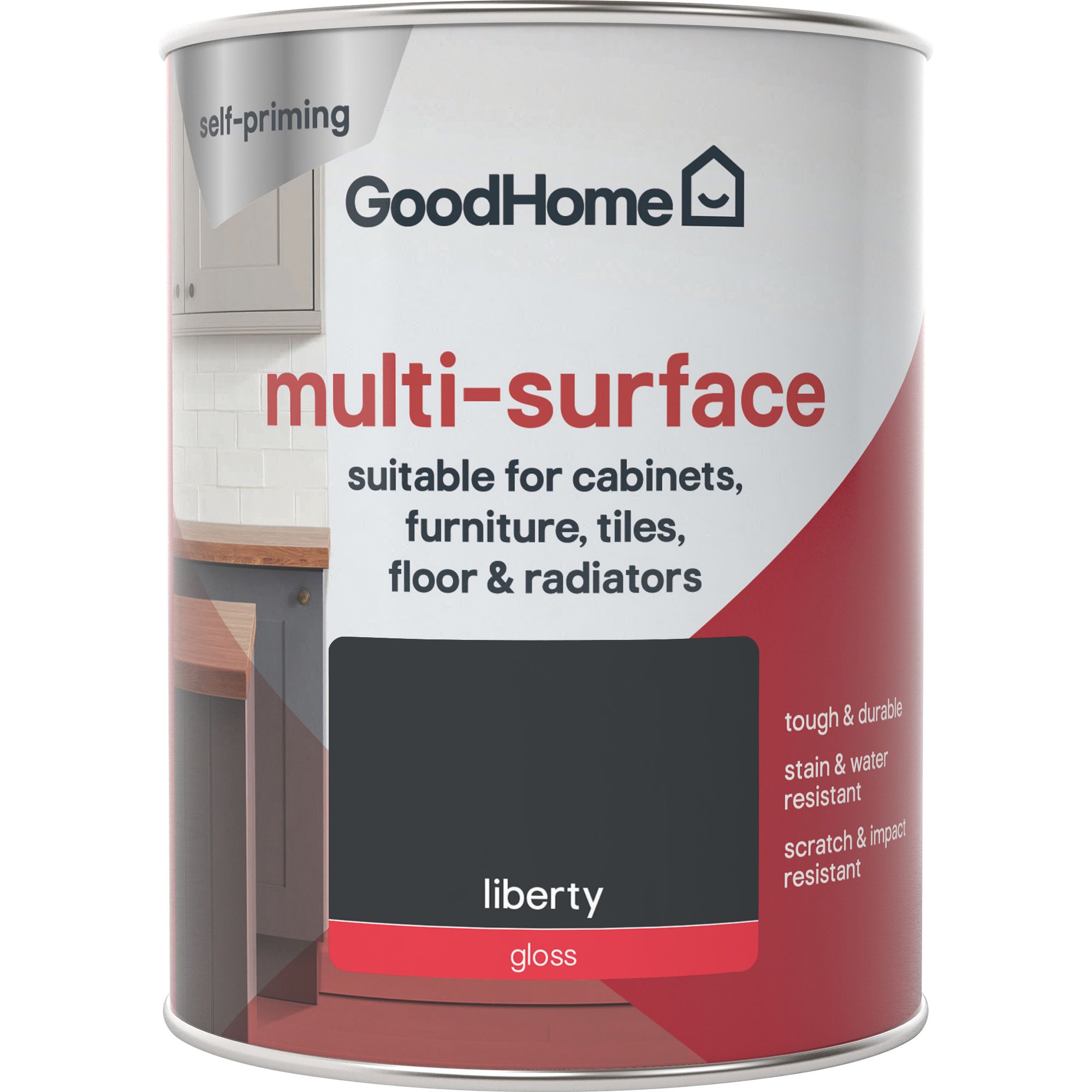 GoodHome Durable Liberty Gloss Multi-surface paint, 750ml