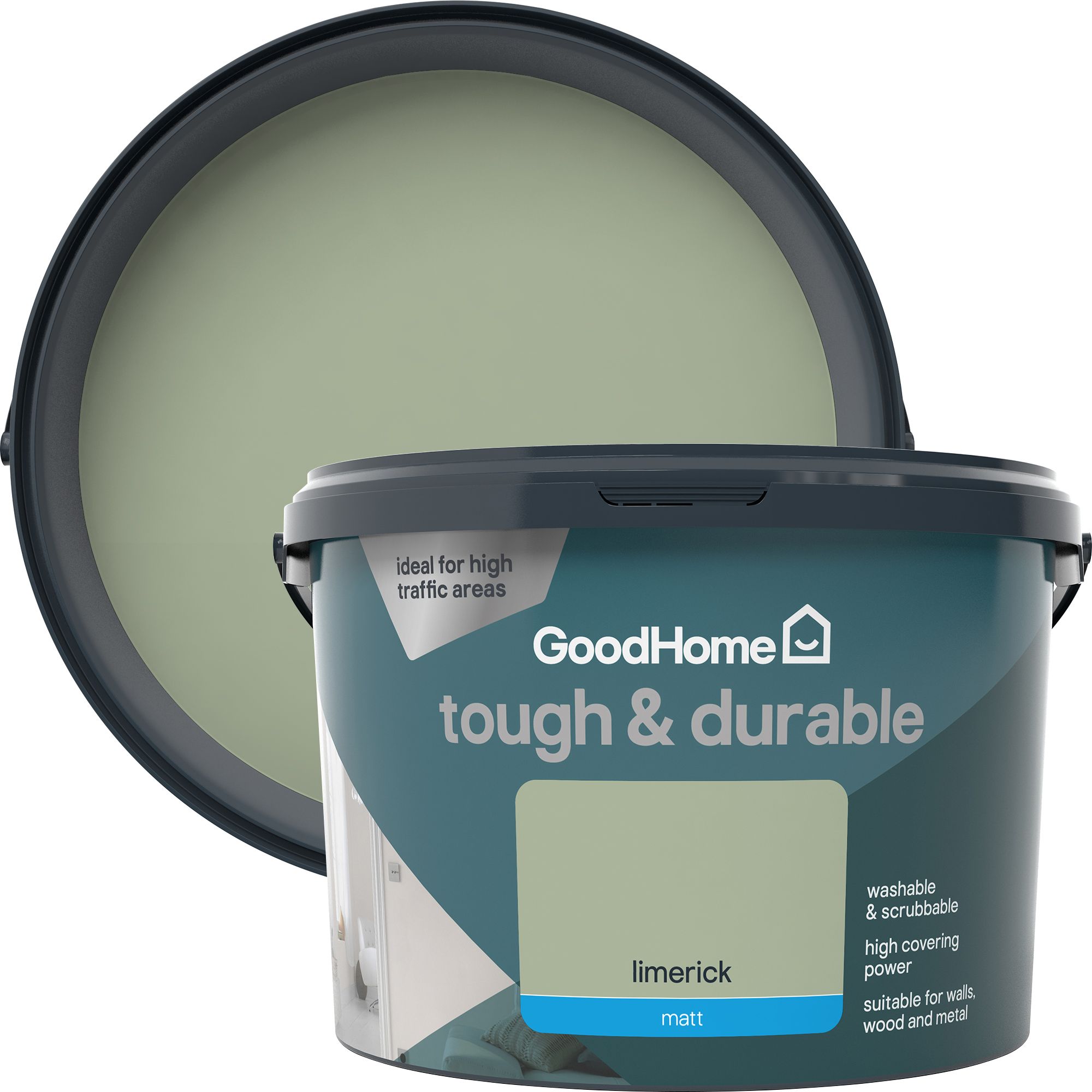 GoodHome Durable Limerick Matt Emulsion Paint, 2.5L | DIY At B&Q