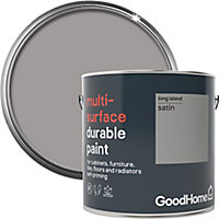 GoodHome Durable Long island Satin Multi-surface paint, 2L