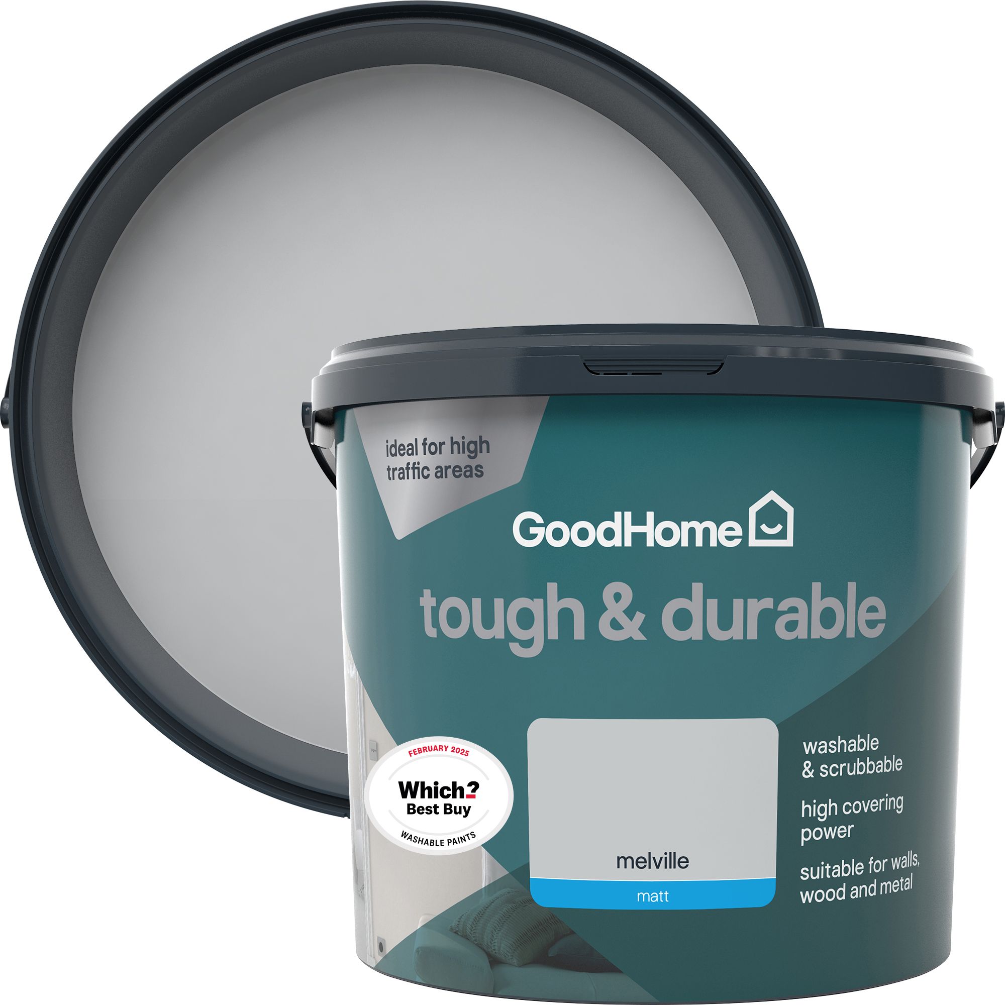 GoodHome Durable Melville Matt Emulsion paint, 5L