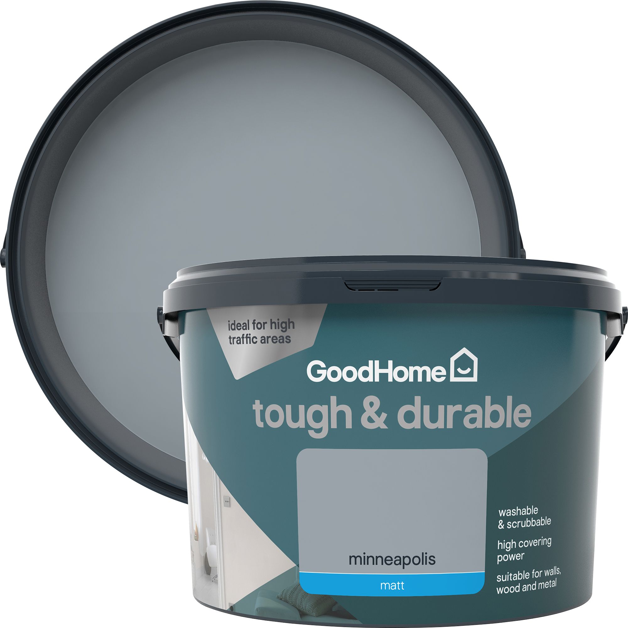 Buy GoodHome Durable Minneapolis Matt Emulsion paint, 2.5L DIY at B&Q