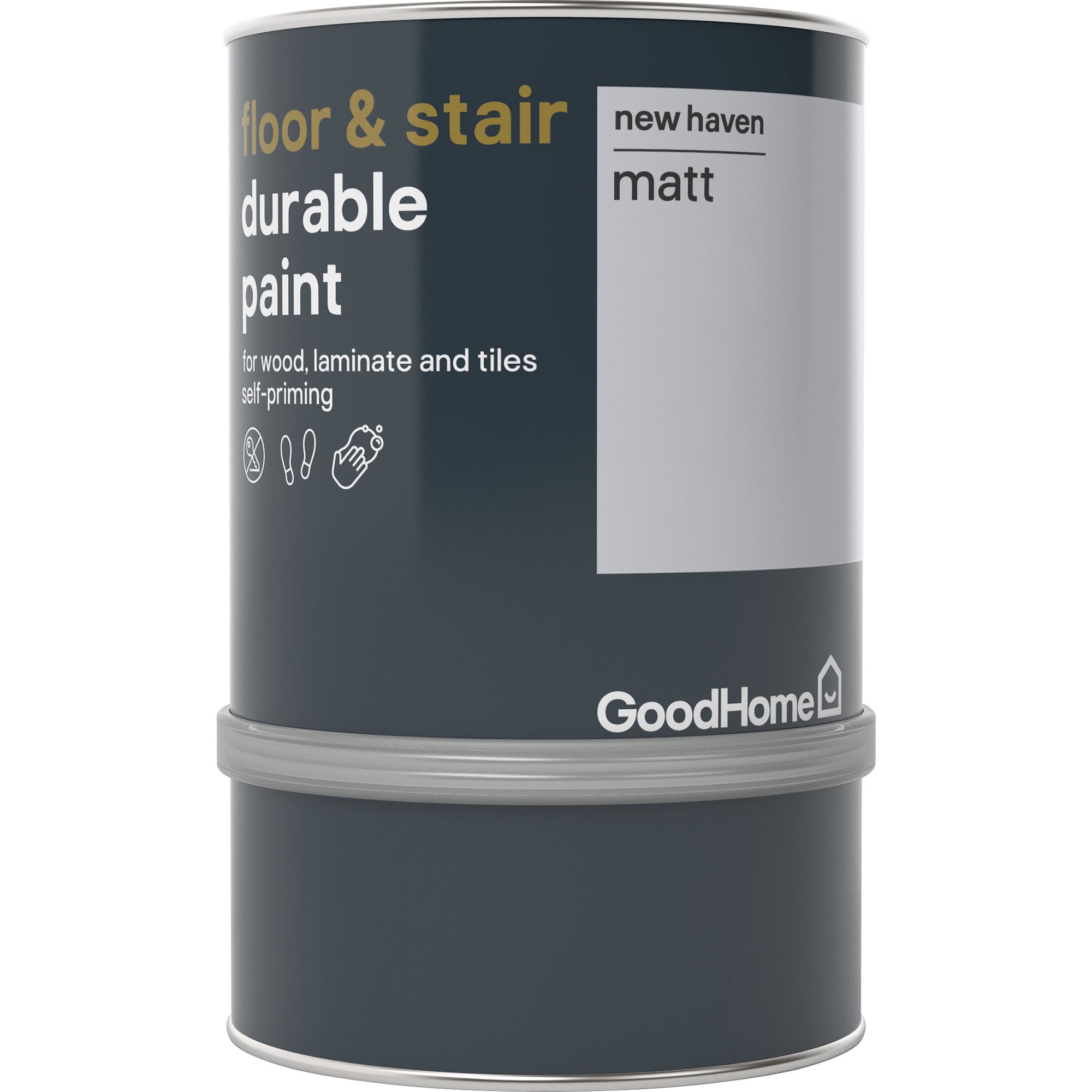 GoodHome Durable New haven Matt Floor & stair paint, 750ml DIY at B&Q