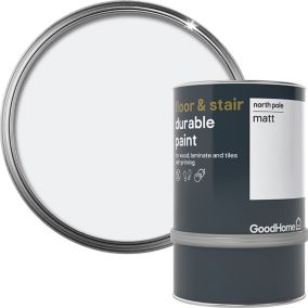 GoodHome Durable North pole (Brilliant white) Matt Floor & stair paint, 750ml