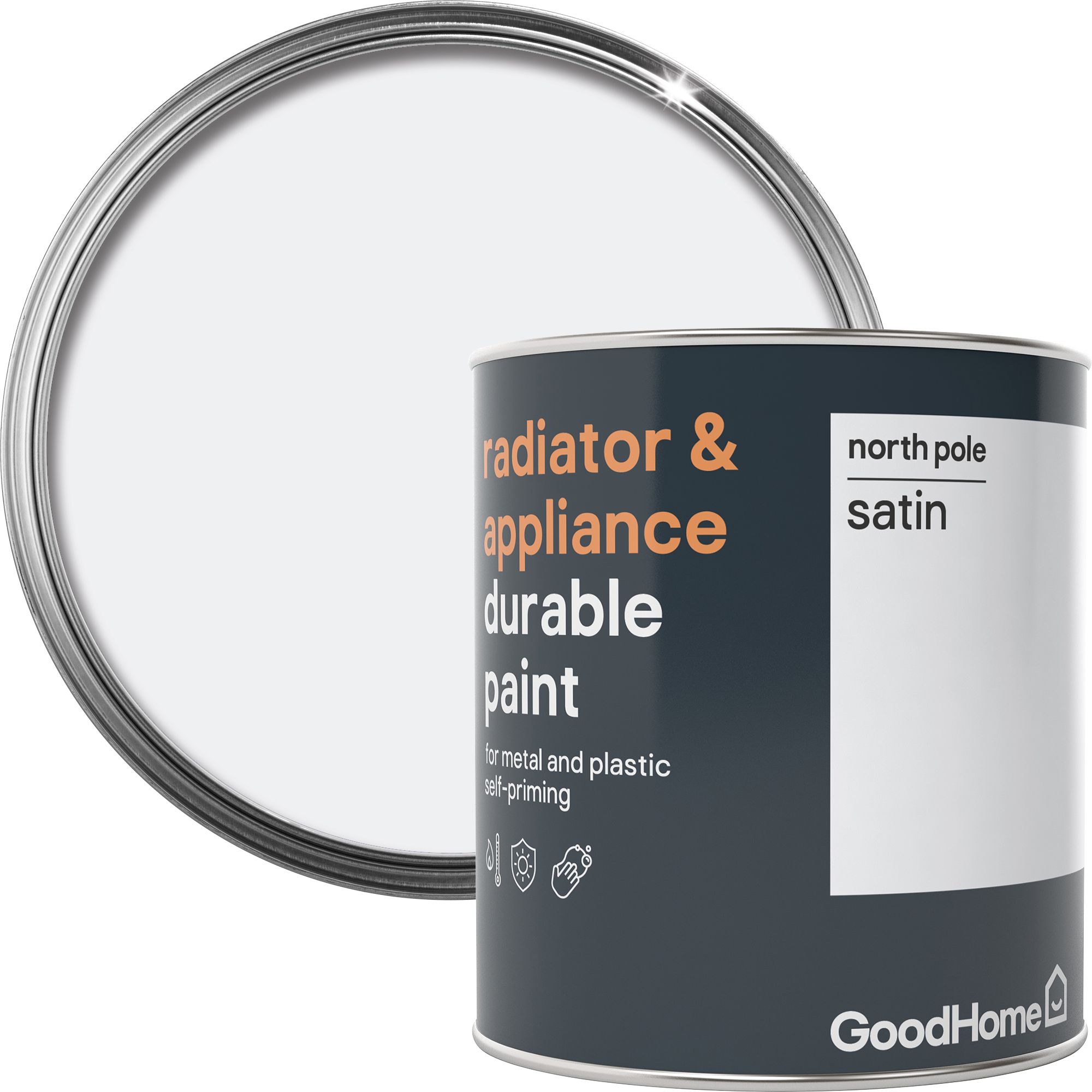 V33 Renovation Soft Grey Satinwood Radiator Appliance Paint, 400ml