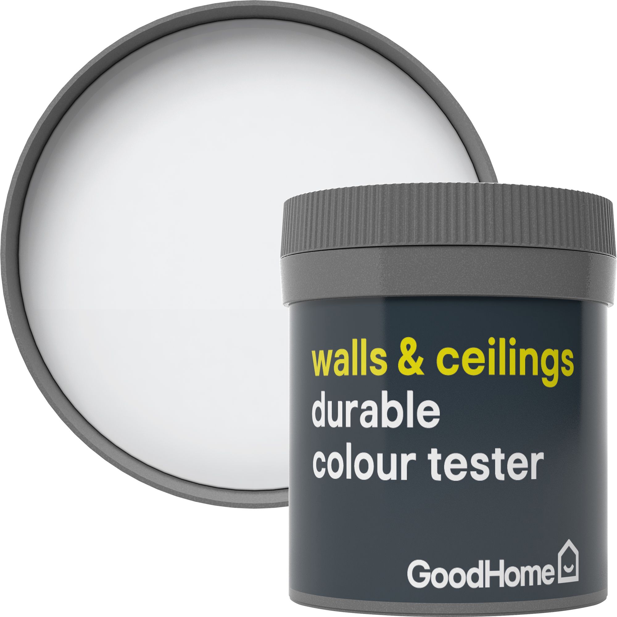 GoodHome Durable North pole Matt Emulsion paint 50ml Tester pot DIY