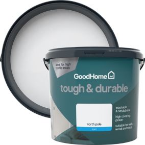 GoodHome Durable North pole Matt Emulsion paint, 5L