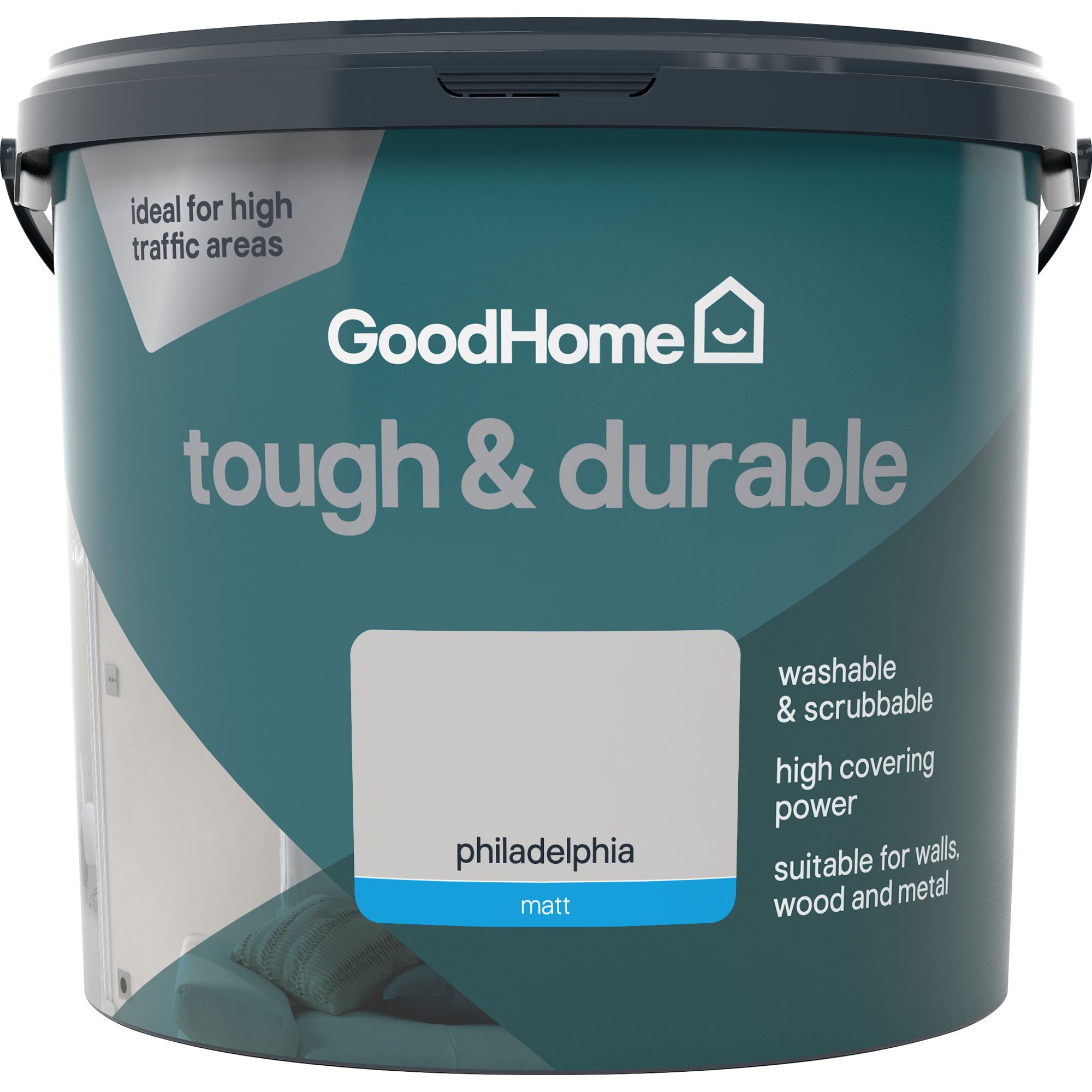 GoodHome Durable Philadelphia Matt Emulsion paint, 5L