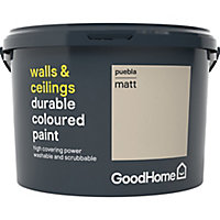 GoodHome Durable Puebla Matt Emulsion paint, 2.5L
