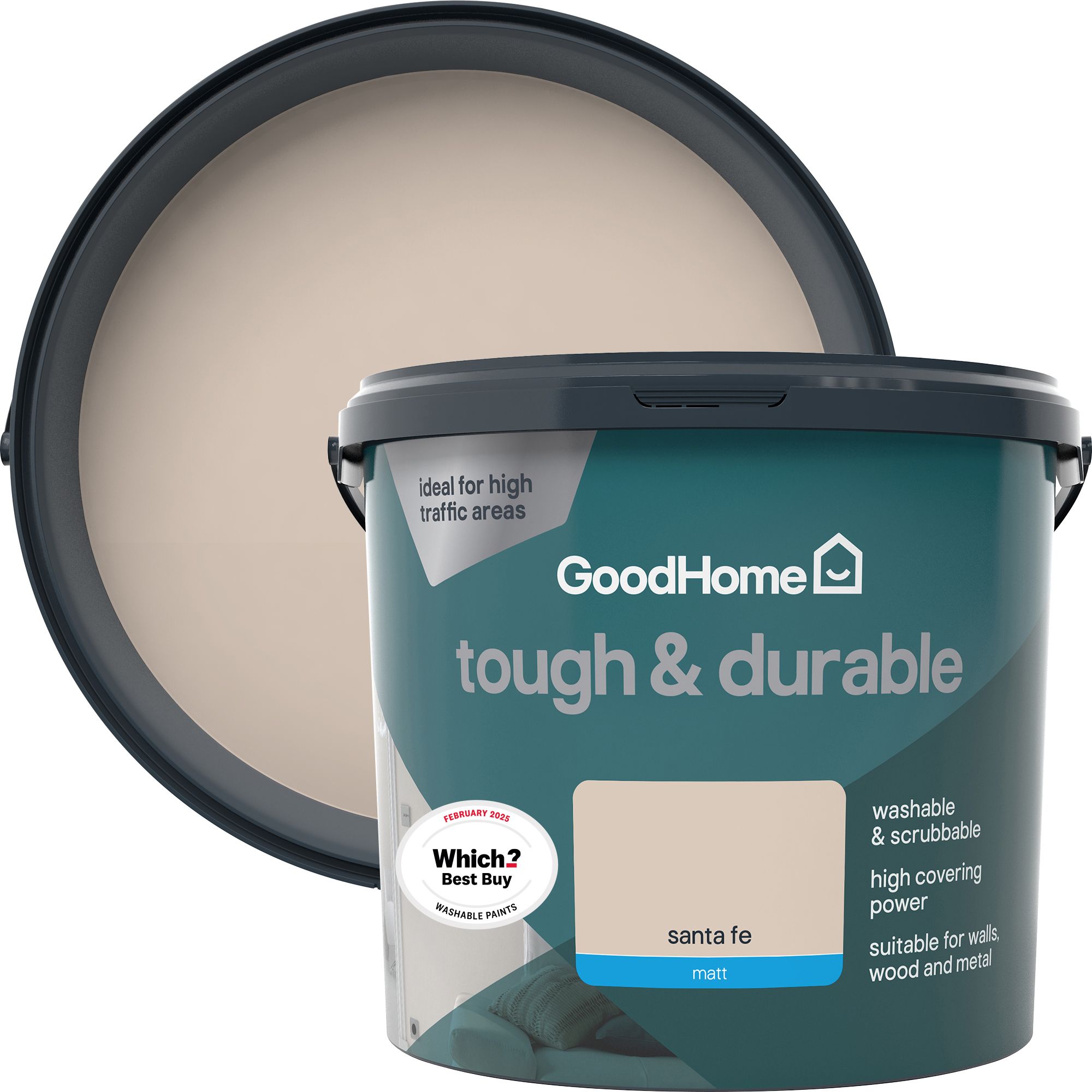 GoodHome Durable Santa fe Matt Emulsion paint, 5L