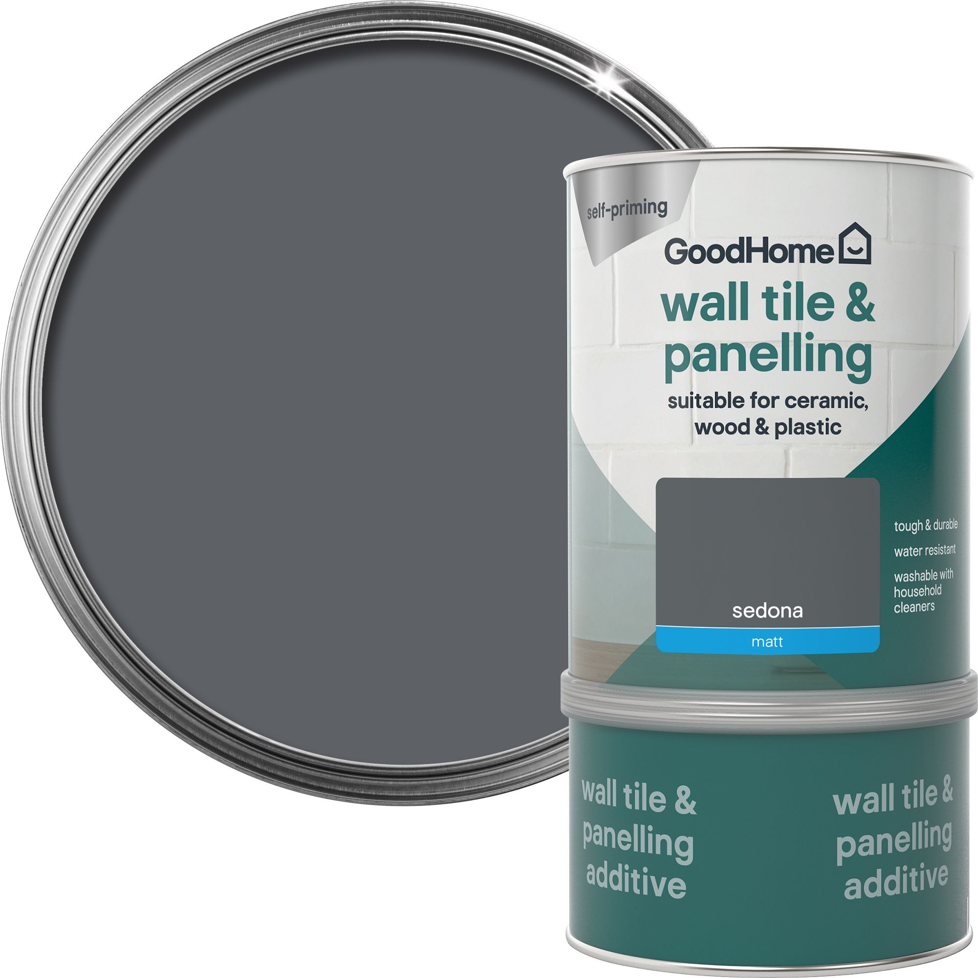 GoodHome Durable Sedona Matt Living area Wall tile & panelling paint, 750ml