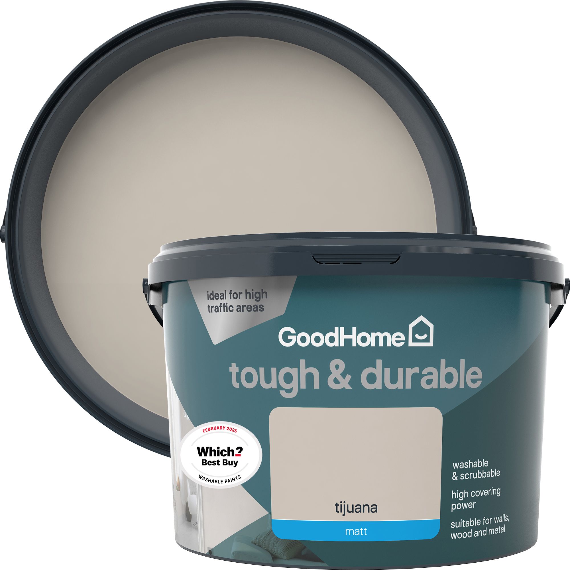 GoodHome Durable Tijuana Matt Emulsion paint, 2.5L