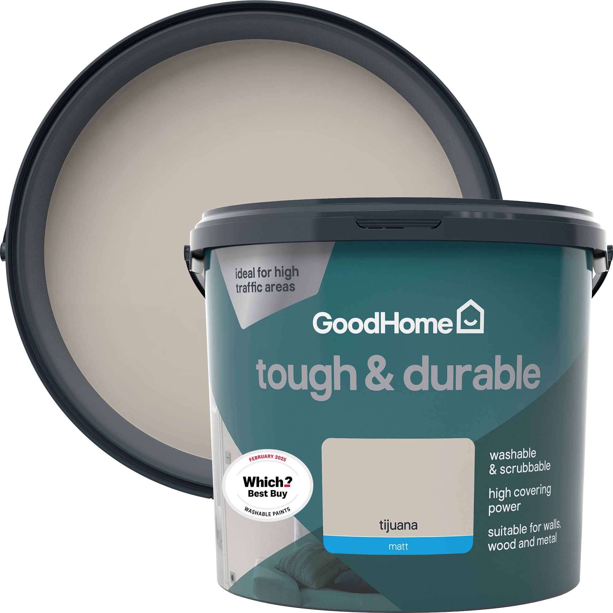 GoodHome Durable Tijuana Matt Emulsion paint, 5L