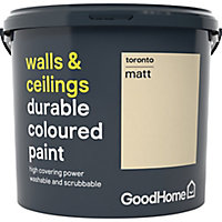 GoodHome Durable Toronto Matt Emulsion paint, 5L