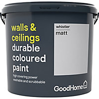 GoodHome Durable Whistler Matt Emulsion paint, 5L