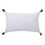 GoodHome Easton Grey & white Geometric Indoor Cushion (L)50cm x (W)30cm