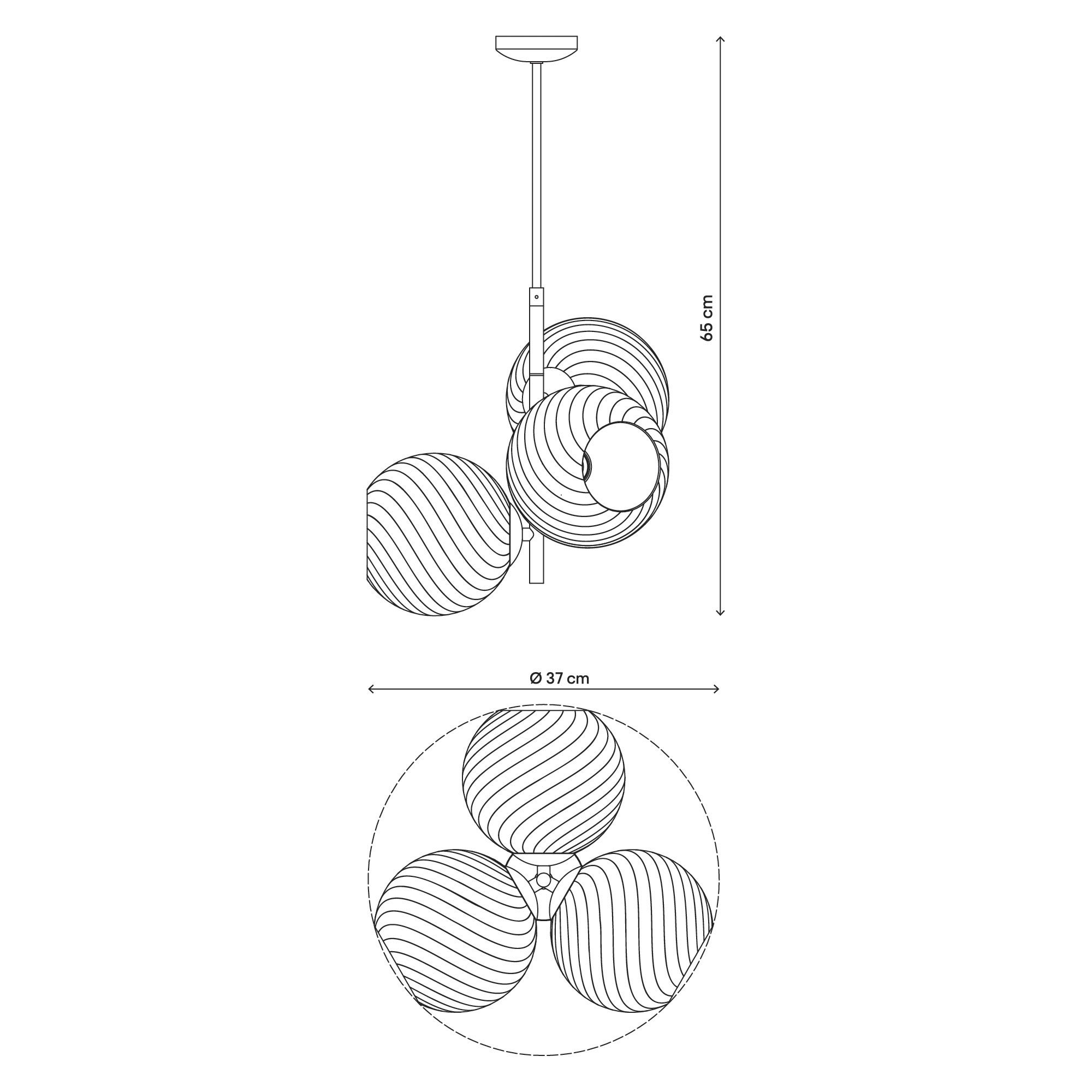 GoodHome Eclaze Transparent Chrome effect 3 Lamp Pendant ceiling light, (Dia)370mm
