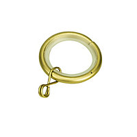 GoodHome Elasa Brass effect Curtain ring (Dia)19mm, Pack of 10