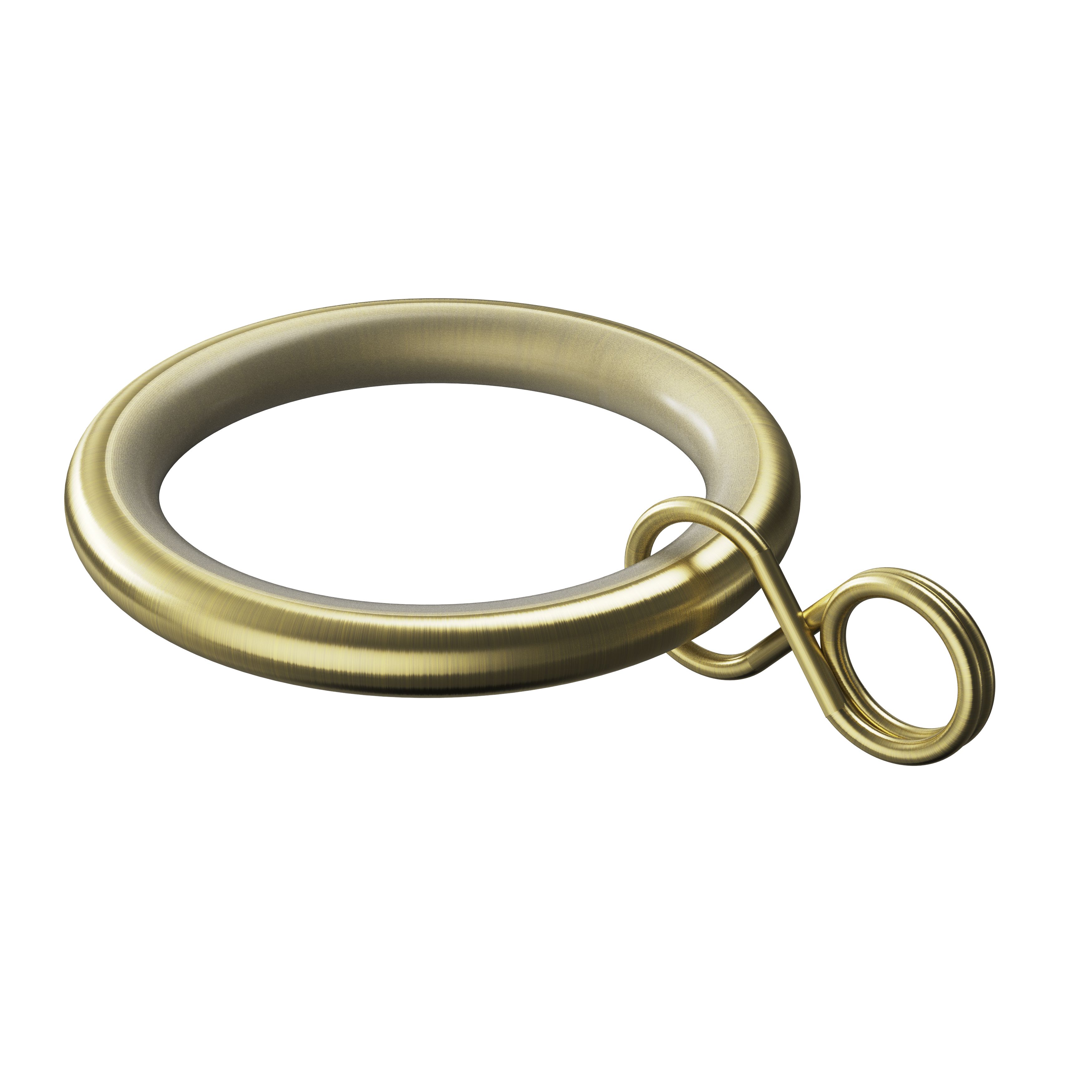 GoodHome Elasa Brass effect Curtain ring, Pack of 10 Compatibility- 25 ...