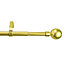 GoodHome Elasa Brass effect Extendable Curtain pole Set, (L)1200mm-2100mm