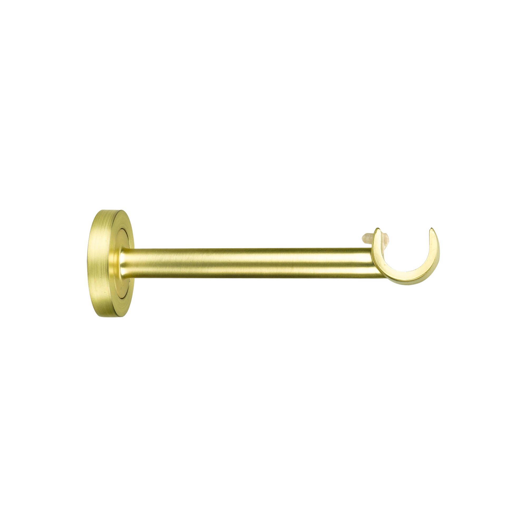 GoodHome Elasa Brushed Brass effect Metal Medium Curtain pole bracket