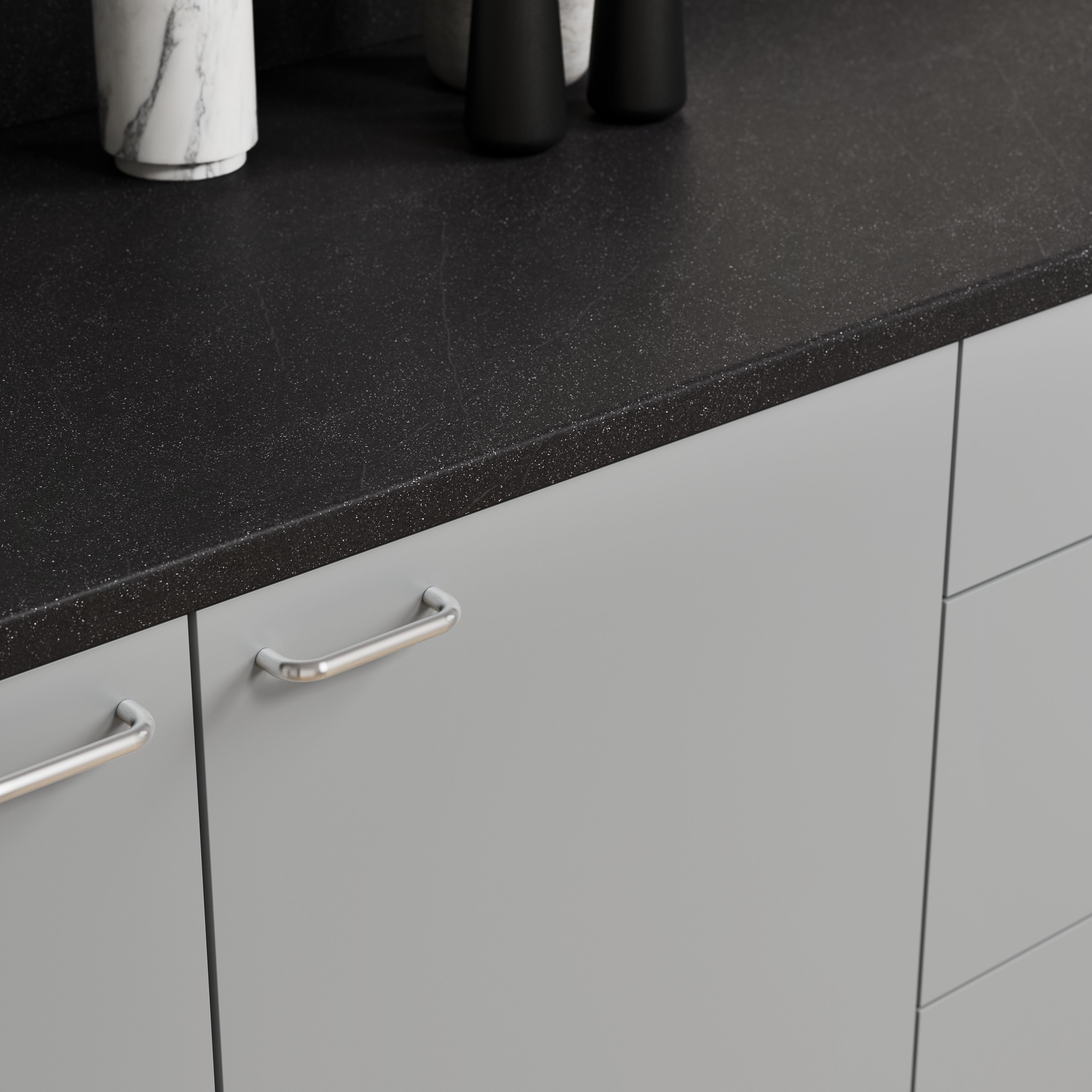 GoodHome Elcot Matt steel grey Highline Cabinet door (W)500mm (H)715mm (T)16mm