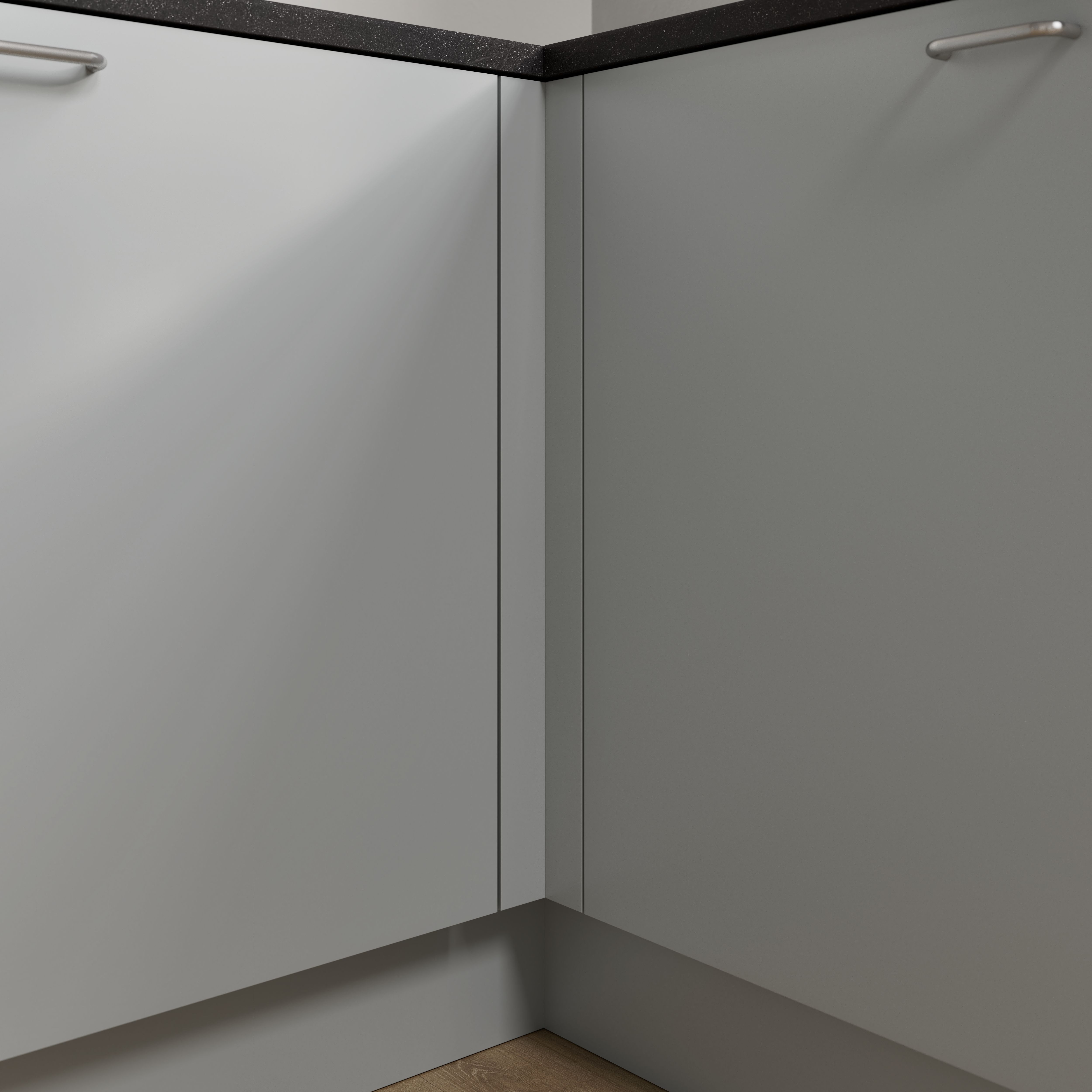 GoodHome Elcot Matt steel grey Standard Corner post, (W)59mm (H)715mm