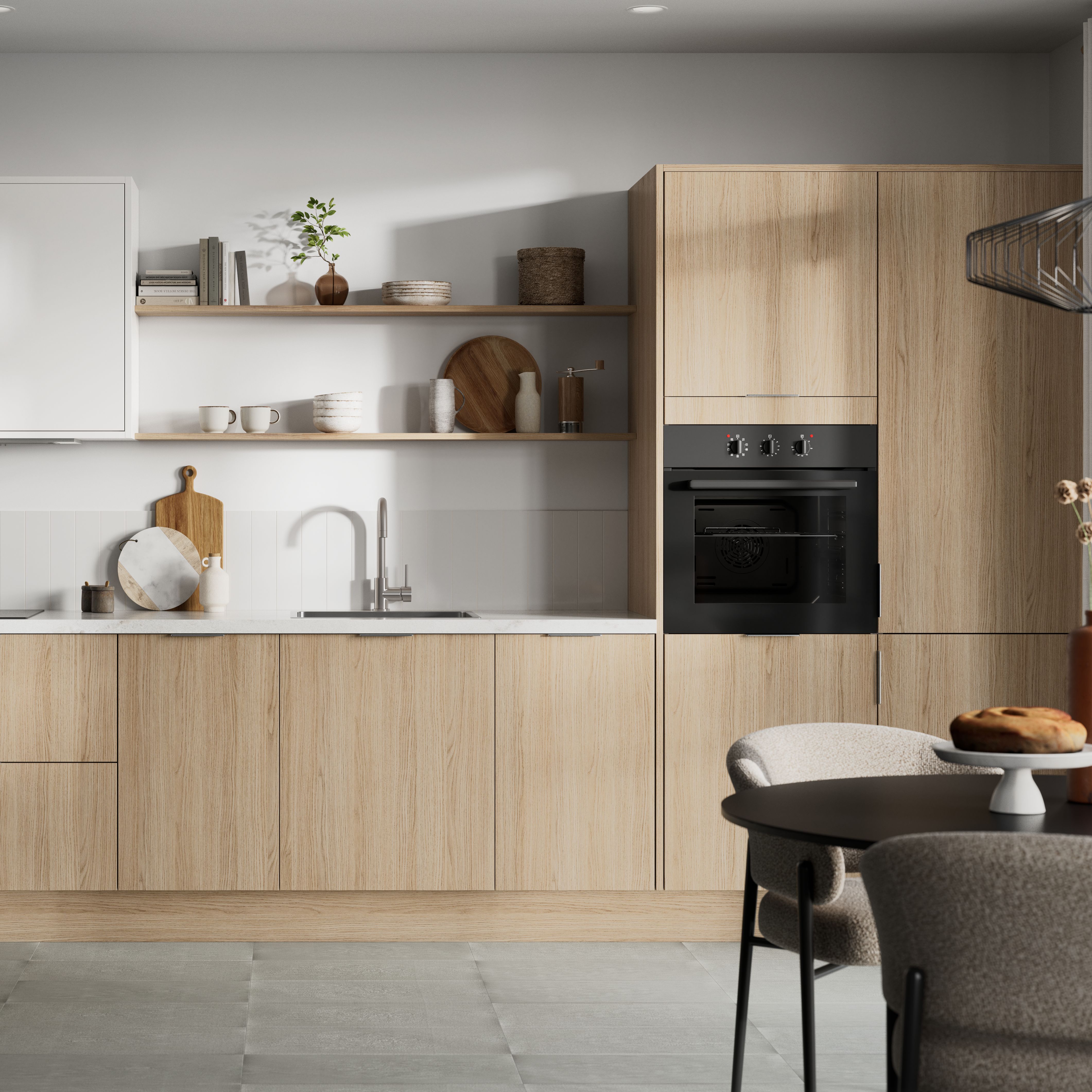 GoodHome Elcot Matt white Drawer front, bridging & bi-fold door (W)500mm (H)356mm (T)16mm