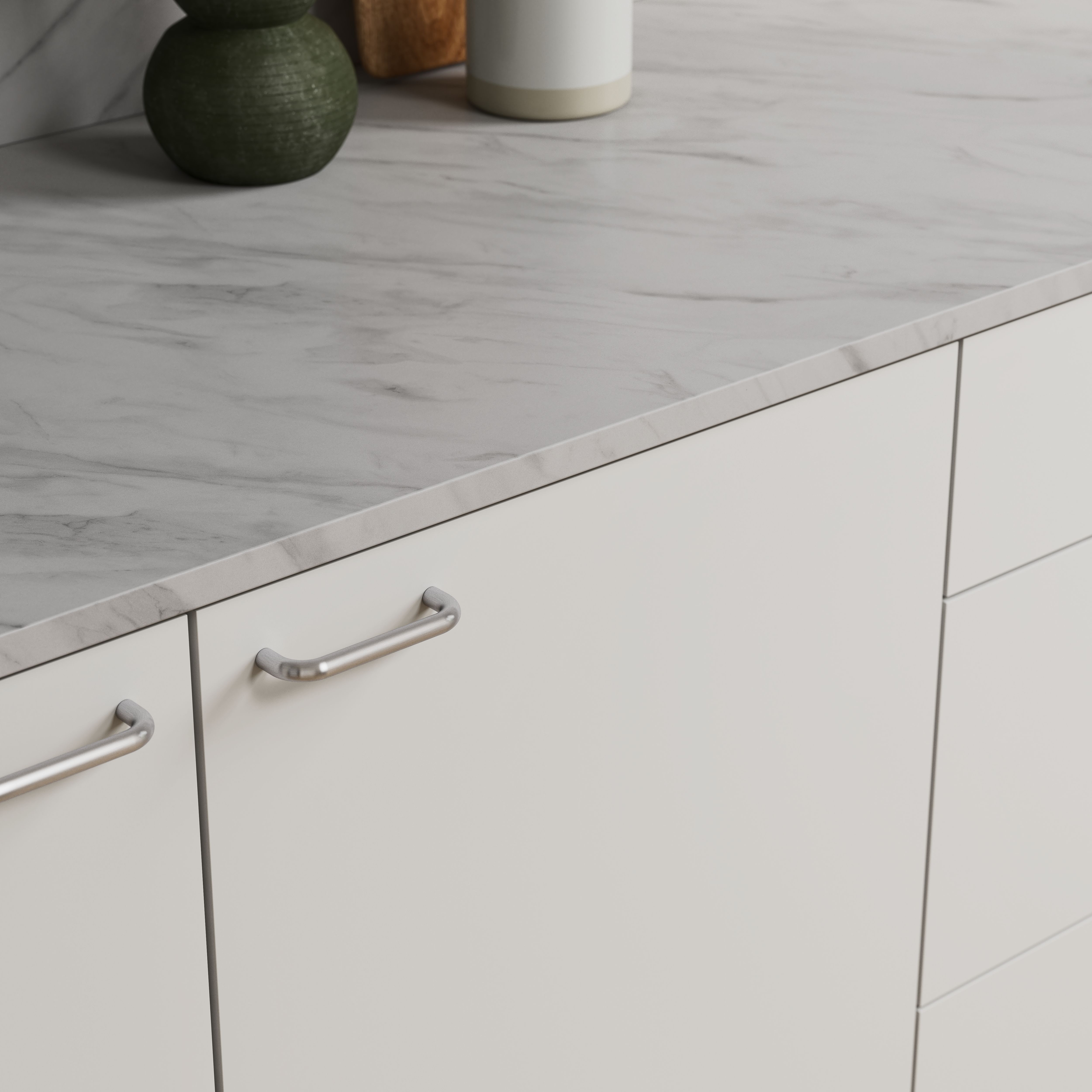 GoodHome Elcot Matt white Drawer front, bridging & bi-fold door (W)500mm (H)356mm (T)16mm