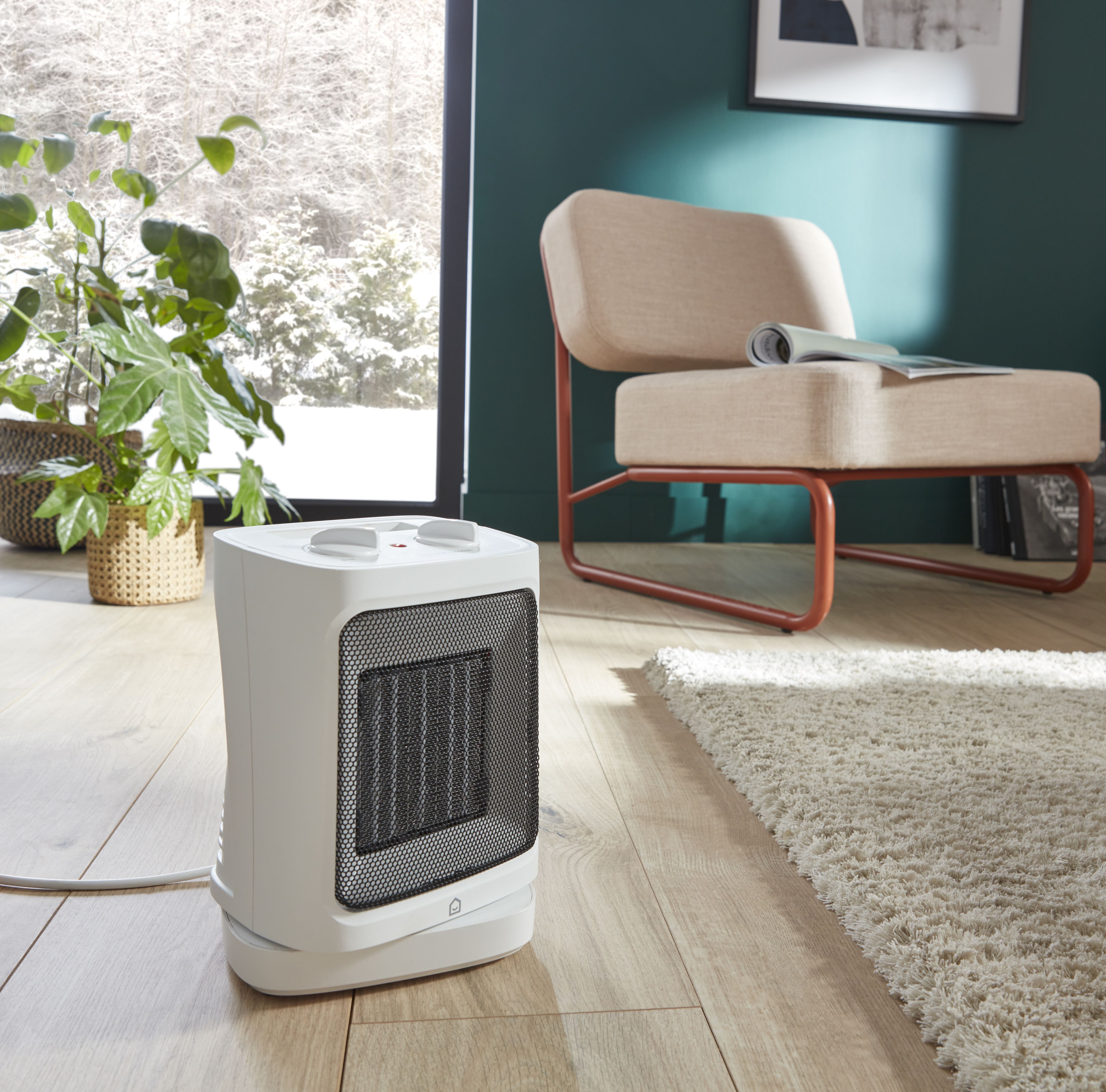 GoodHome Electric 2000W White & Black PTC Heater