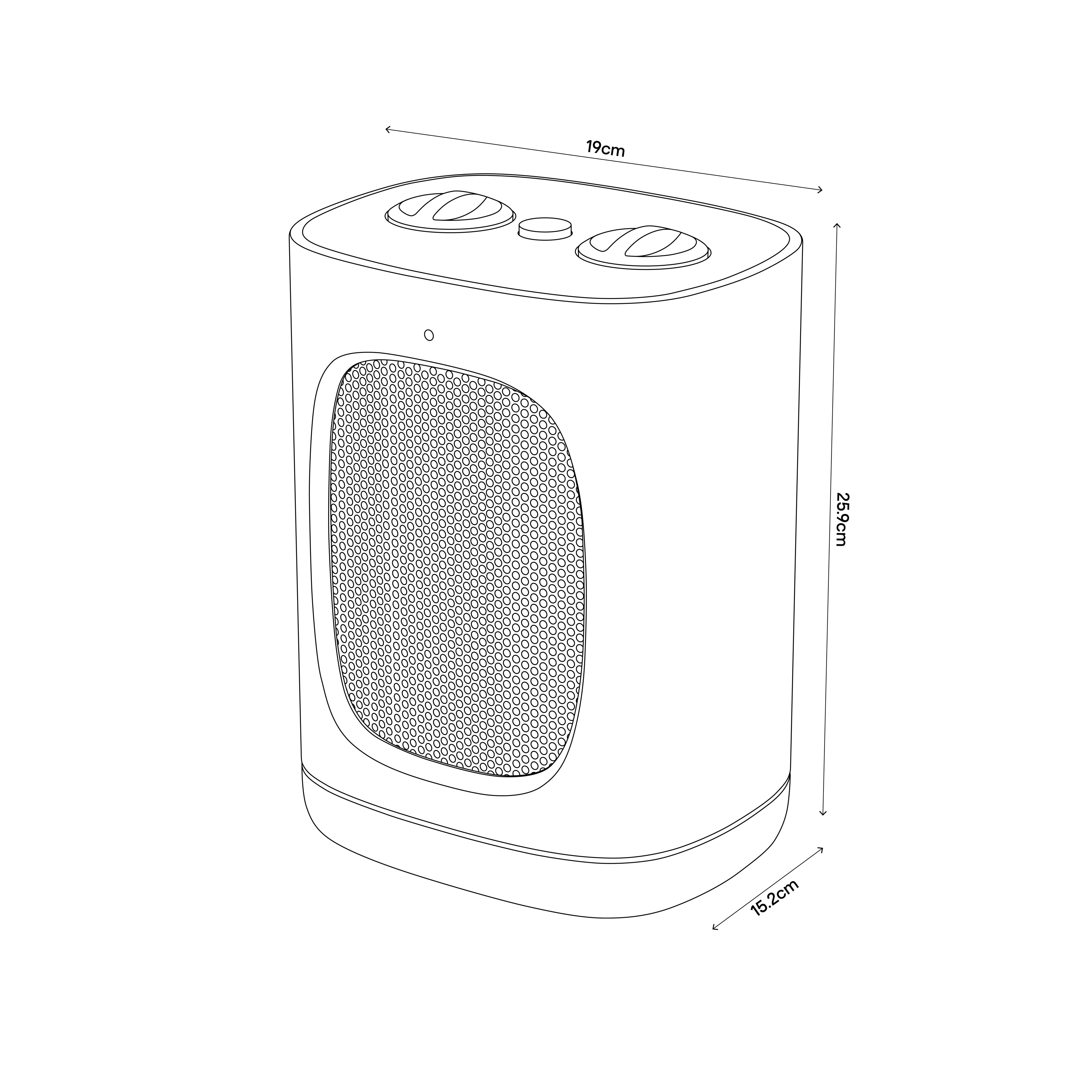 GoodHome Electric White Freestanding PTC Heater