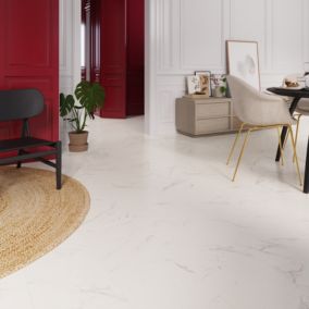 GoodHome Elegance White Laminate Flooring, 2.53m²