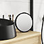 GoodHome Elland Black Matt Circular Bathroom Mirror (H)200mm (W)200mm