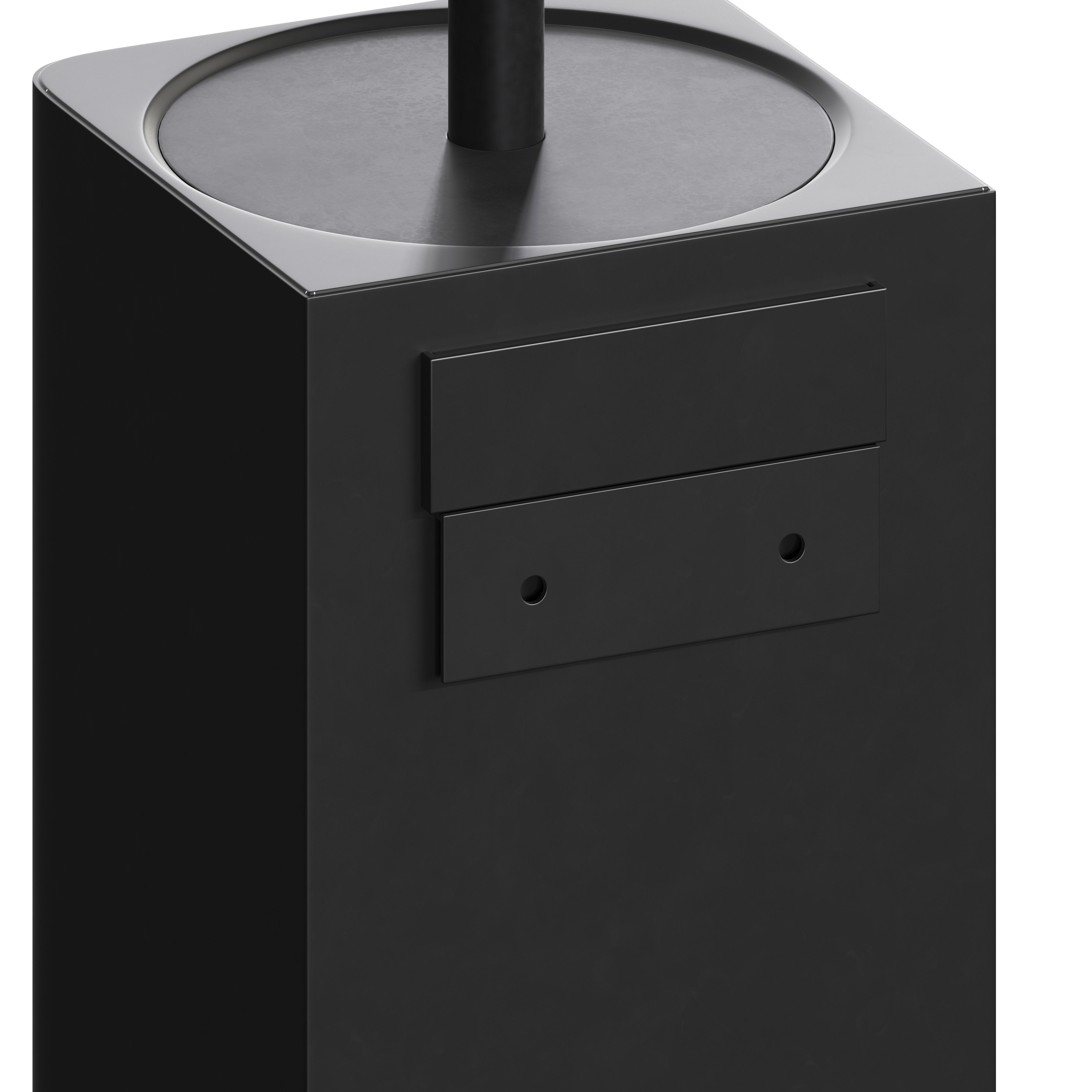 GoodHome Elland Black Polypropylene (PP), steel & thermoplastic rubber Toilet brush & holder
