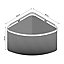 GoodHome Elland Black Steel 1 tier Corner shower basket (W)18.3cm