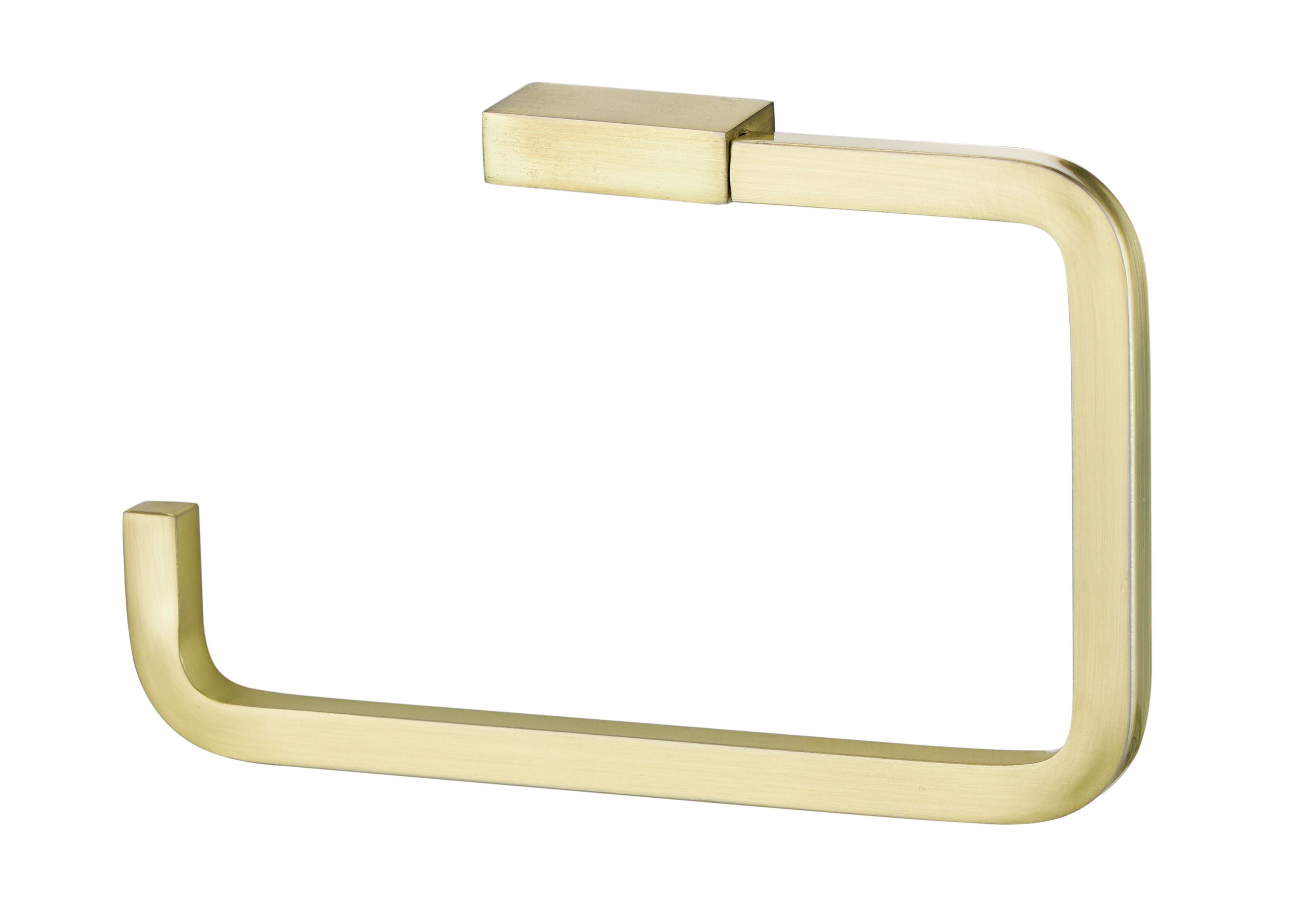 Goodhome Elland Brushed Gold Effect Wall-mounted Toilet Roll Holder (h 