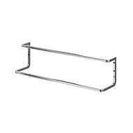 GoodHome Elland Brushed Silver effect Wall-mounted Double towel rail (W)600mm